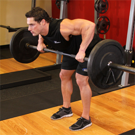 Shoulder Exercise Instructions: How to Perform the Barbell Rear Delt Row