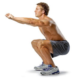 Outer Thigh Exercise Instructions: How to Perform the Pick-up Squat Exercise