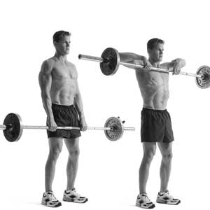 Trapezius Exercise Instructions: How to Perform Vertical Rows with a Barbell